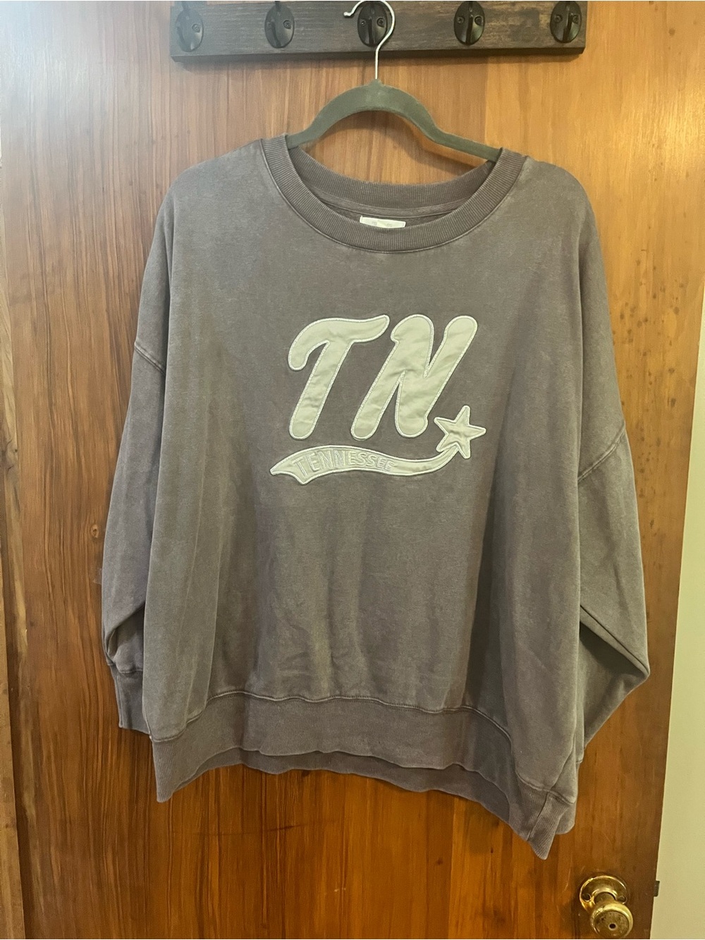 TN Tennessee Graphic Crewneck Sweatshirt - Washed gray 1x